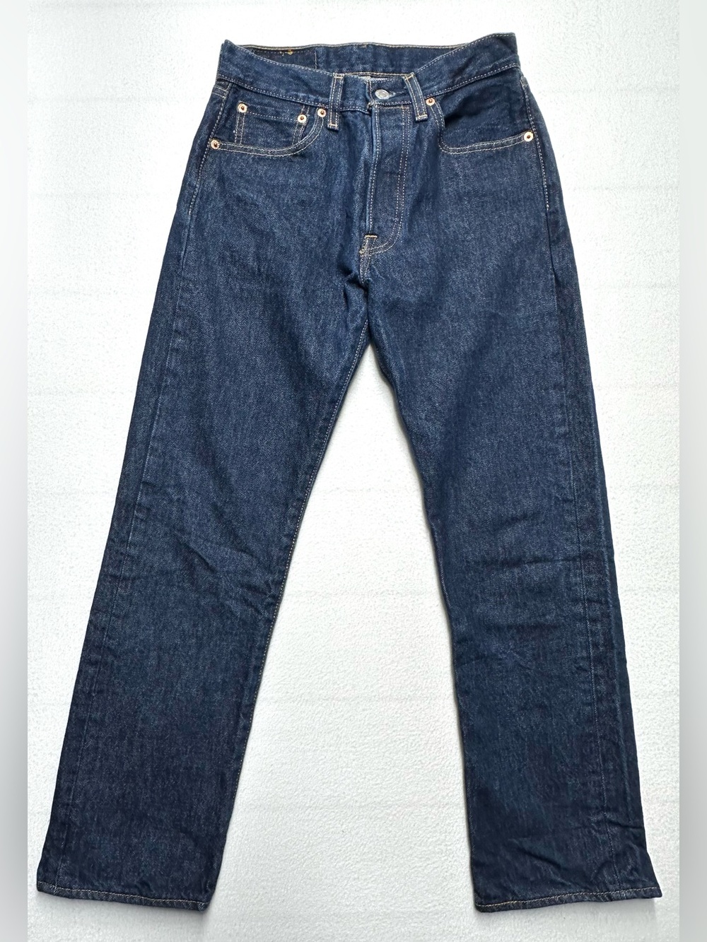 Levi’s 501 Original Shrink-to-Fit Jeans W28 L30 Button Fly Dark Indigo